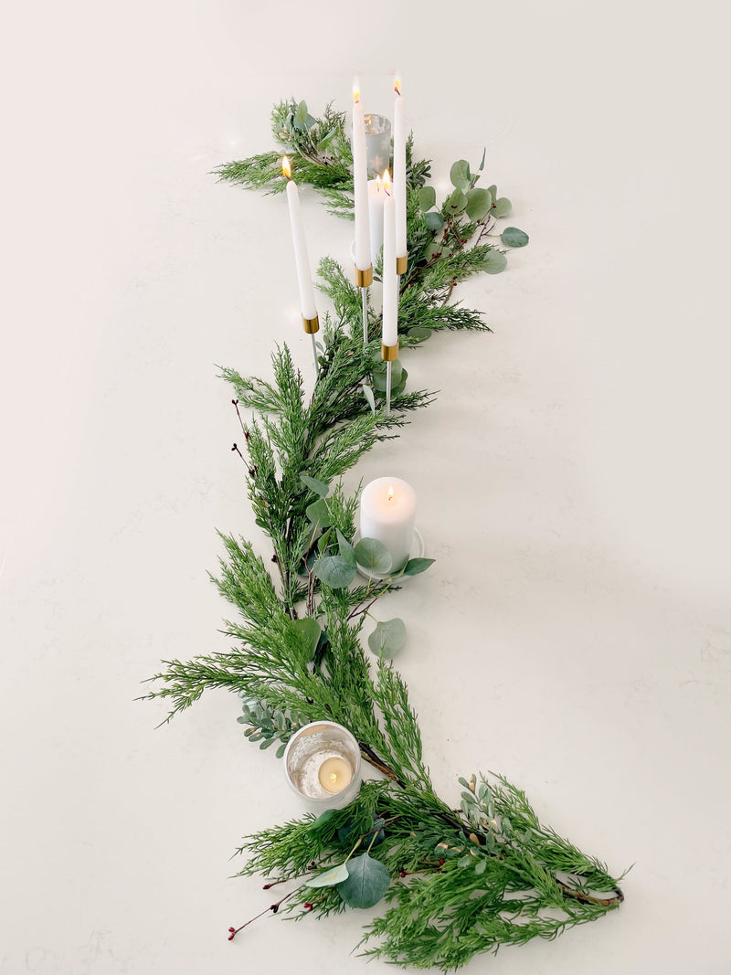 Cedar Pine with Eucalyptus and Berries Garland