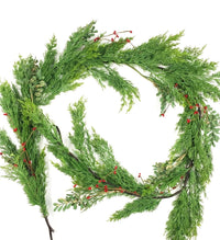 Cedar Pine with Eucalyptus and Berries Garland