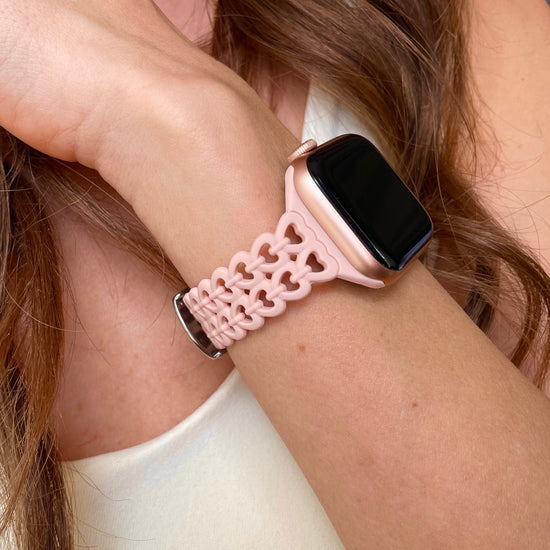 Chained Heart Silicone Apple Watch Band