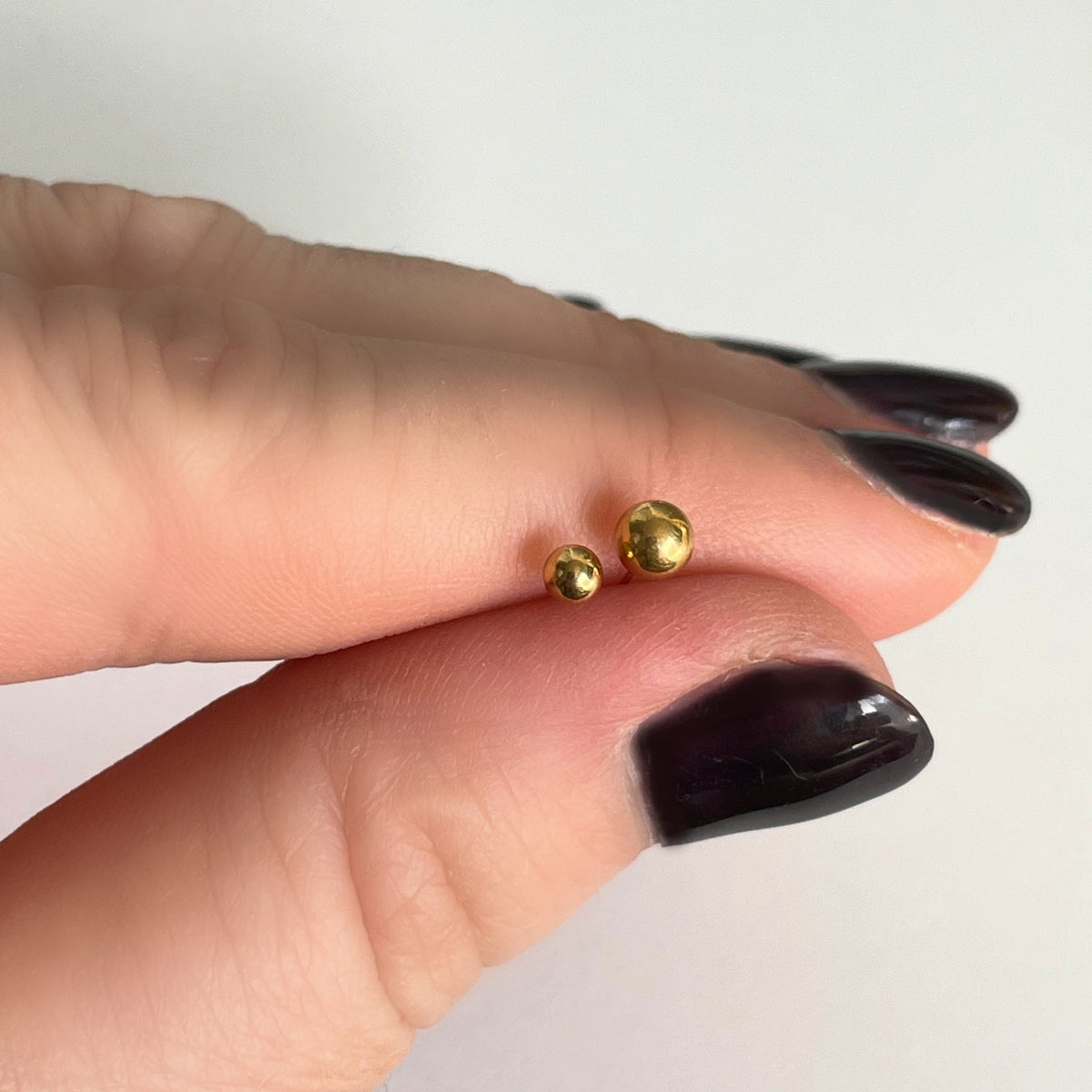 Dainty Ball Pin Top Earring (For Flat Back)
