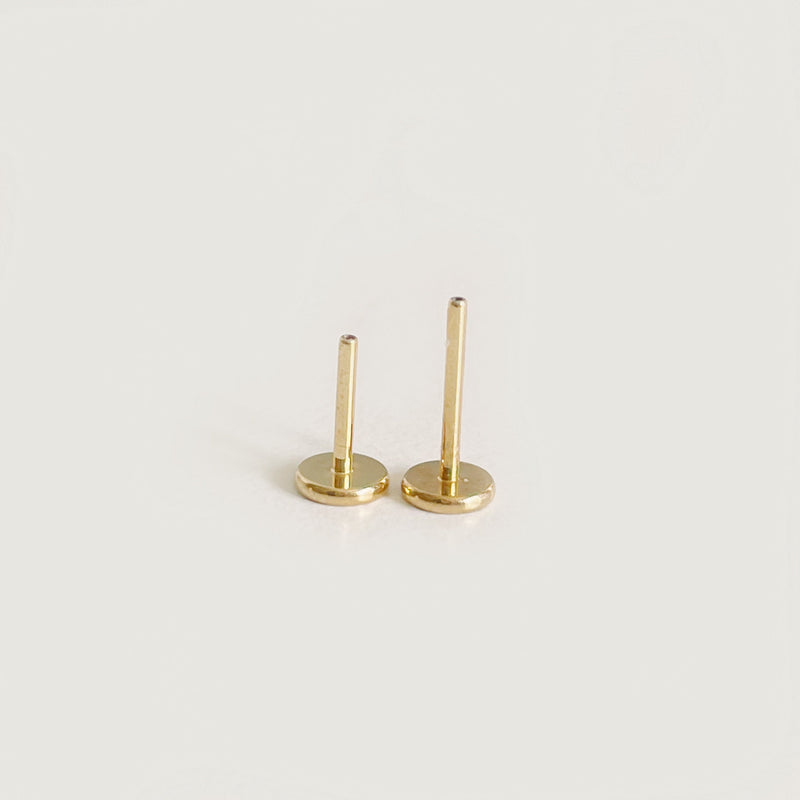 Dainty Moon Pin Top Earring (for flat back)