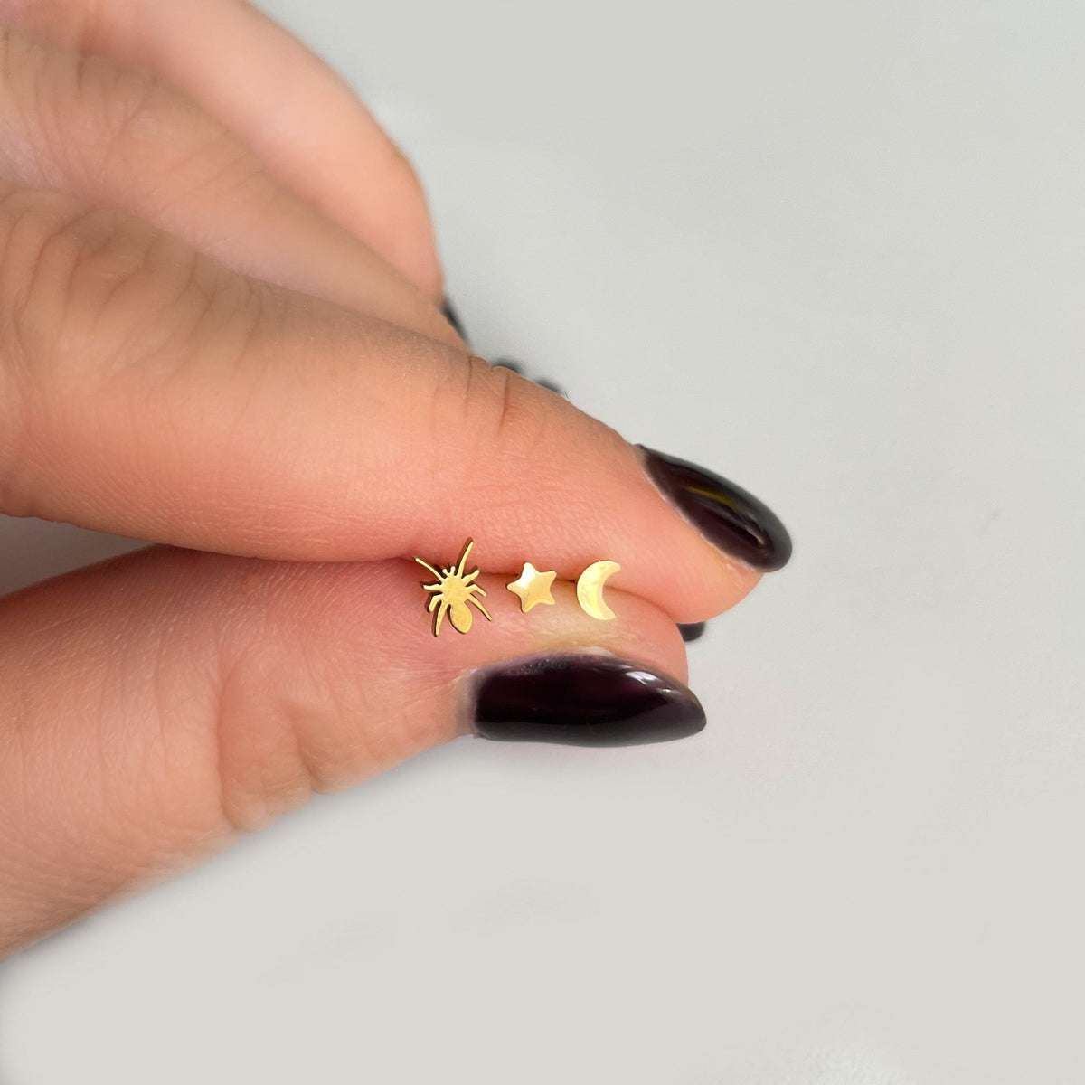 Dainty Spider Pin Top Earring  (for Flat Back)