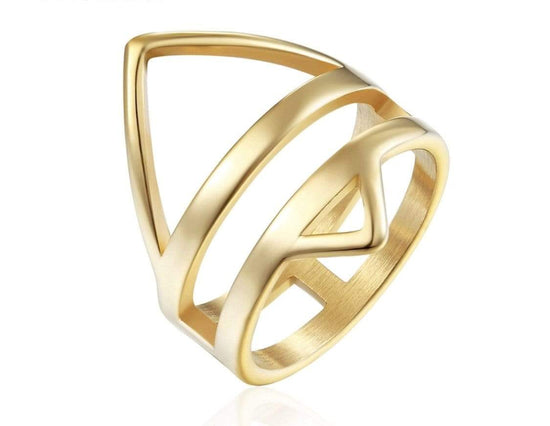 Double Arrow Gold Ring