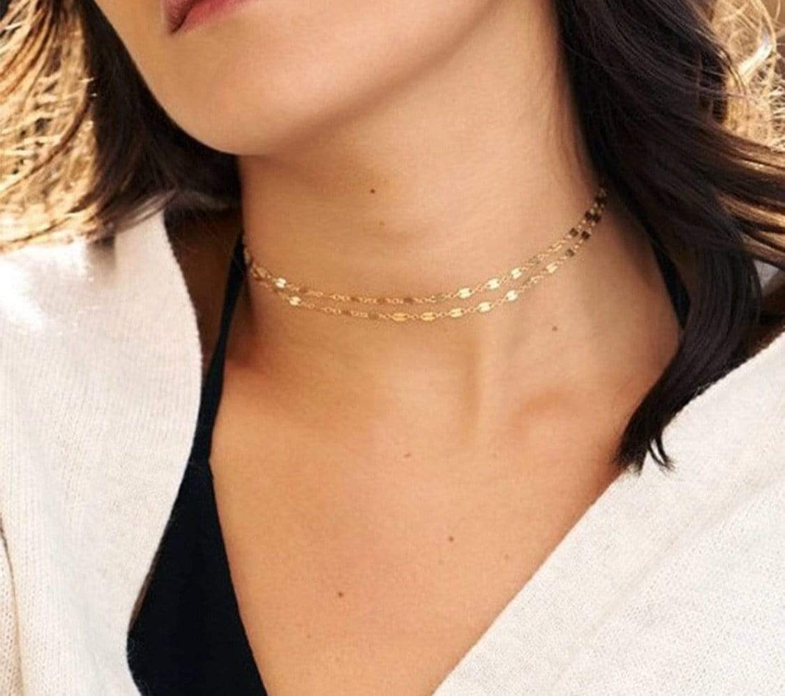 Double Strand Gold Filled Choker necklace – Copper Robin