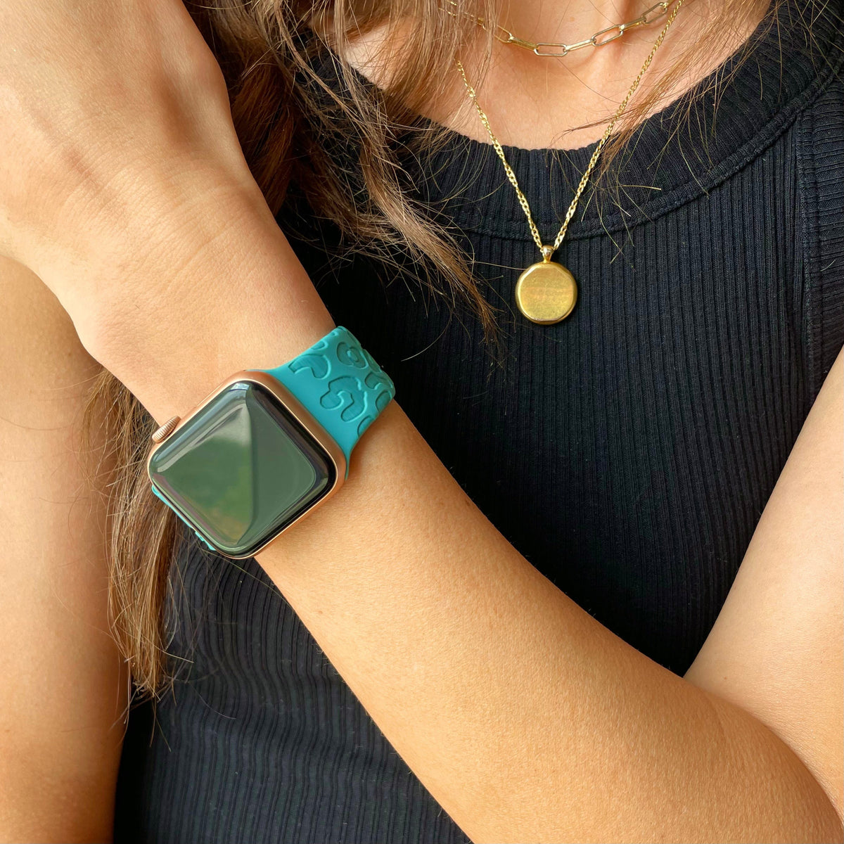 Engraved Leopard Watch Band for Apple Watch