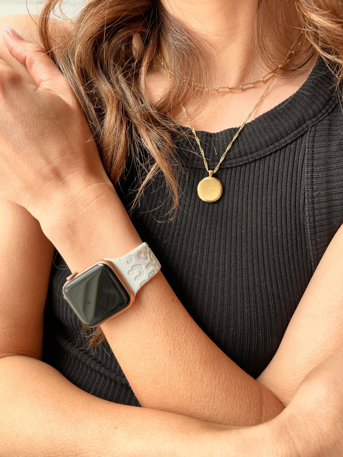 Engraved Leopard Watch Band for Apple Watch