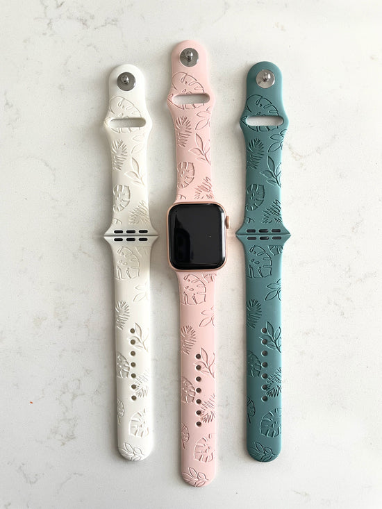 Engraved Tropics Apple Watch Band