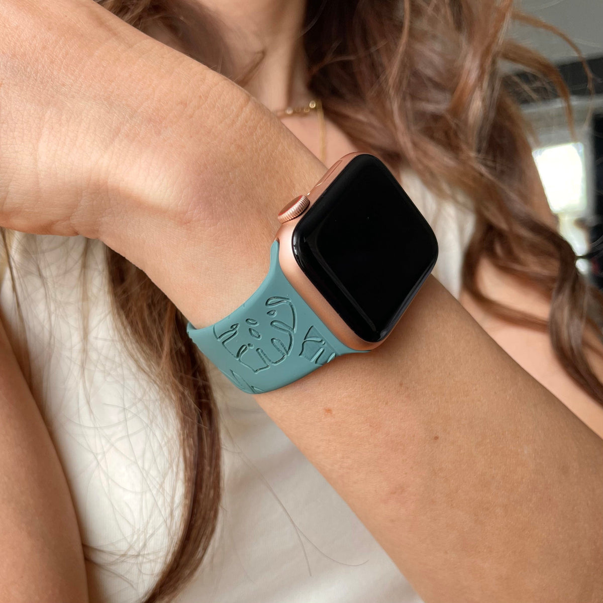 Engraved Tropics Watch Band for Apple Watch