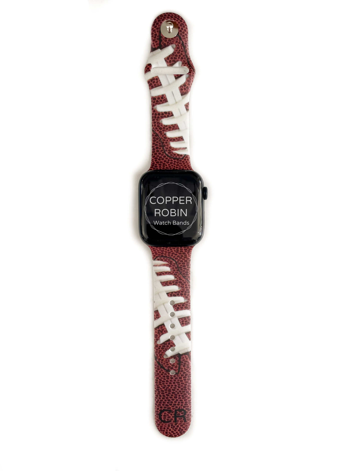 Football Print Silicone Watch Band for Apple Watch