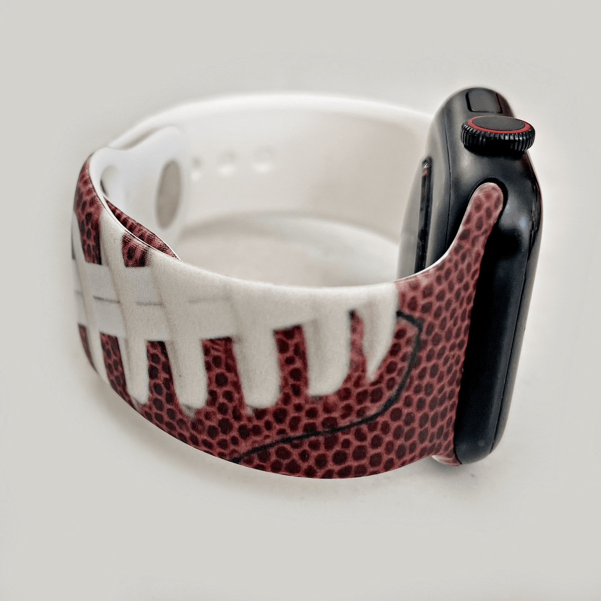 Football Print Silicone Watch Band for Apple Watch