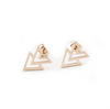 Gold Double Arrow Stud Earrings