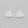 Gold Double Arrow Stud Earrings