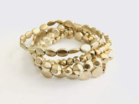 Gold Pebble Stacking Bracelets