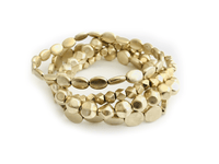 Gold Pebble Stacking Bracelets