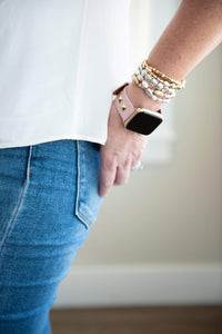 Silver and Gold Beaded Stacking Bracelets