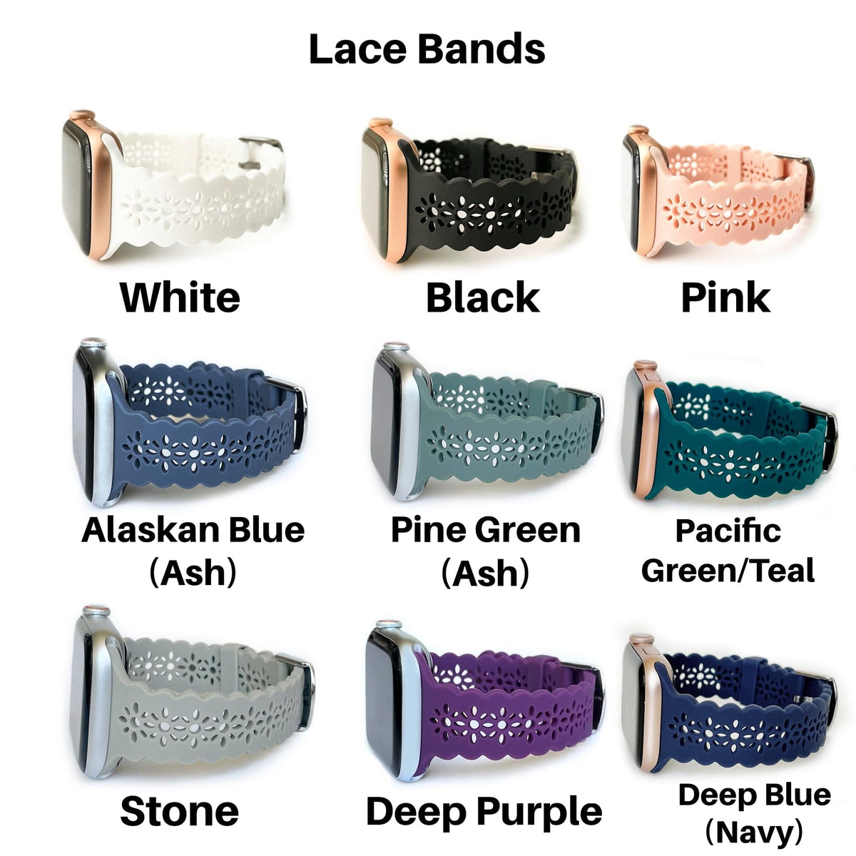 Lace Silicone Watch Band for Apple Watch