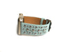 The Sundance in Mint and Silver Studded Leather Apple Watch Band