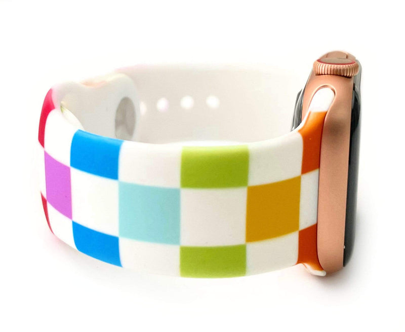 Rainbow Checkered Apple Watch Band