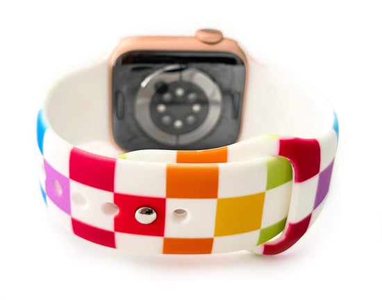 Rainbow Checkered Apple Watch Band