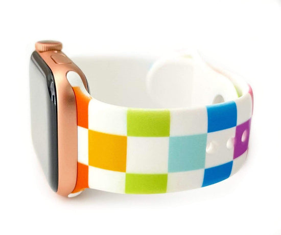 Rainbow Checkered Apple Watch Band