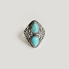 Double Turquoise Sterling Silver Ring