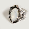 Marquis Moonstone Sterling Silver Ring