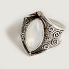 Marquis Moonstone Sterling Silver Ring