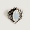 Marquis Moonstone Sterling Silver Ring