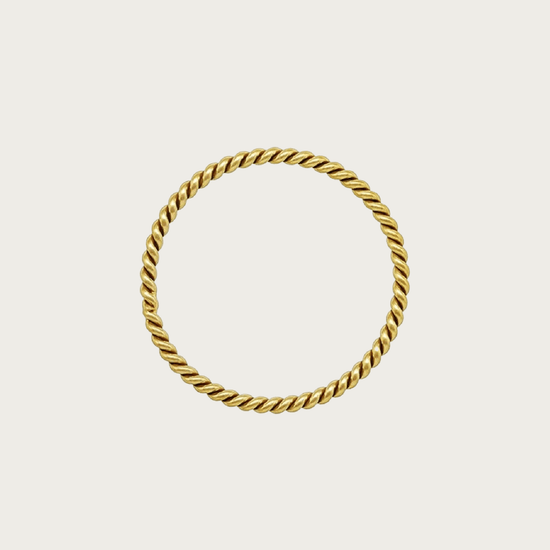 Rope Stacking Ring (Gold Filled)