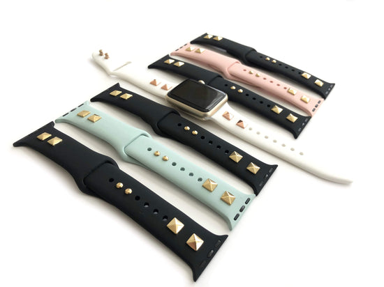 Studded Silicone Apple Watch Band