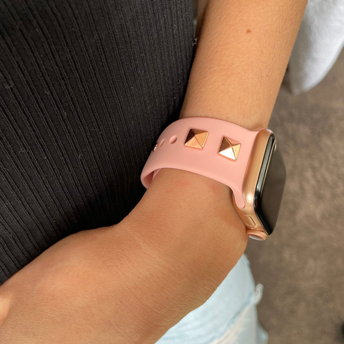 Studded Silicone Watch Band for Apple Watch