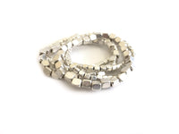 Silver beaded Stacking Bracelets