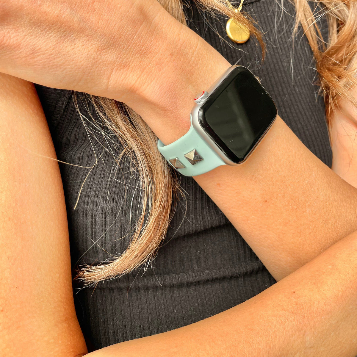 Studded Silicone Watch Band for Apple Watch