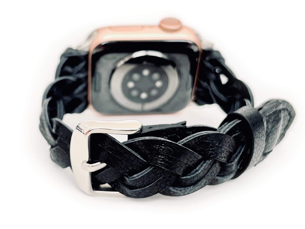 Braided Leather Watch Band for Apple Watch