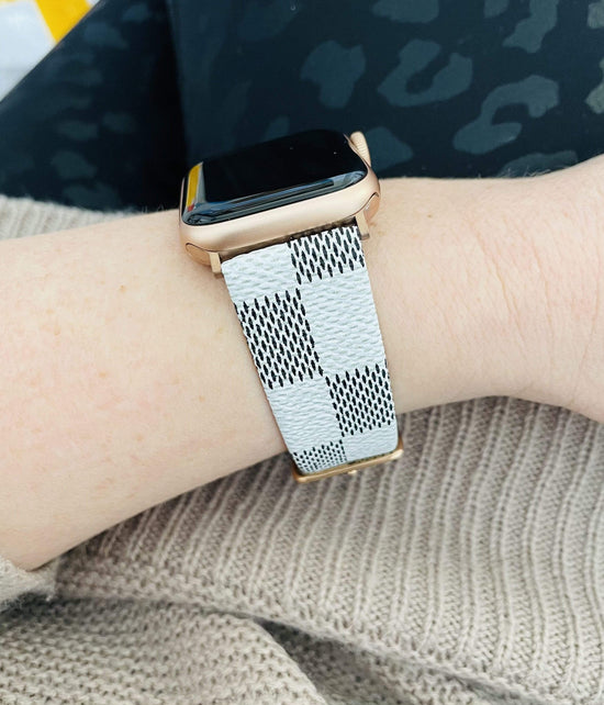The Louie Damier Black and White for Apple Watch