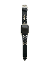 The Sundance in Mint and Silver Studded Leather Apple Watch Band