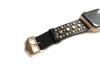 The Sundance in Mint and Silver Studded Leather Apple Watch Band