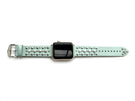 The Sundance in Mint and Silver Studded Leather Apple Watch Band