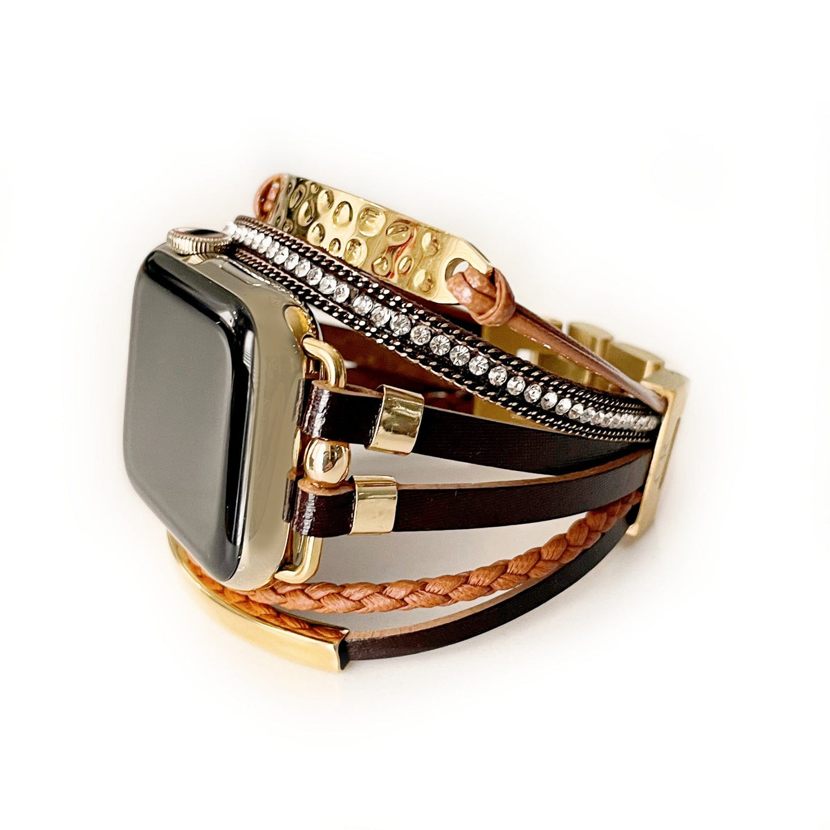 Faux leather Strappy Apple Watch Band for Apple Watch- The Posh ...